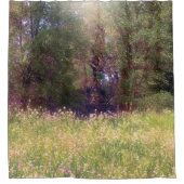 Landelijke Lente Bloemen Betoverde Bos Bomen Douchegordijn (Voorkant)