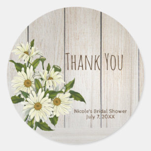 Landelijke Madeliefjes Daisy Bloem Ronde Sticker