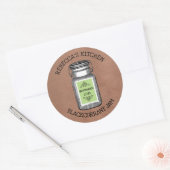 Landelijke Metselwerk Pot Vintage Inmaken | Jam Ronde Sticker (Envelop)
