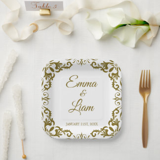Landelijke Mexicaanse Bruiloft Papieren Borden – P Bordje