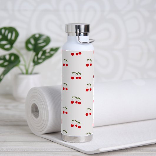 Landelijke moderne kersenpatronen waterfles (Yoga)