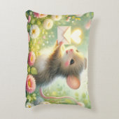 Landelijke Muis Liefdesbrief Weide Accent Kussen (Achterkant (Verticaal))