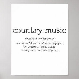 Landelijke Muziek Definitie Grappige Uitspraak Muz Poster