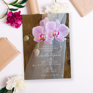 Landelijke Orchideeën Boerderij Bruiloft Brunch Kaart
