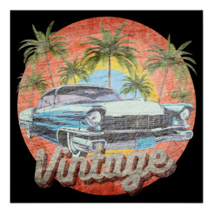 Landelijke Oude Auto Zomer Vakantie Perfect Poster