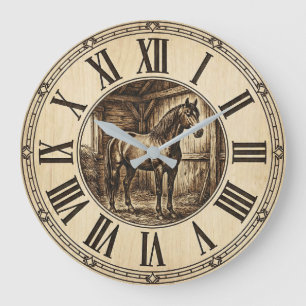 Landelijke paardenstal wandklok Boerderij decor Grote Klok