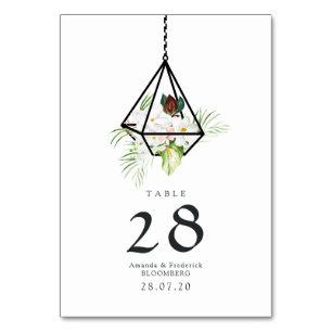 Landelijke Pastel Bloem Terrarium Tuin Bruiloft Kaart