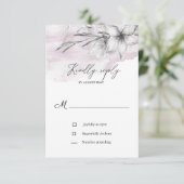 landelijke pastel botanische RSVP-trouwkaart RSVP Kaartje (Staand voorkant)