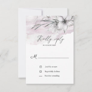 landelijke pastel botanische RSVP-trouwkaart RSVP Kaartje