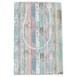 Landelijke pastel houten paneel cadeautas