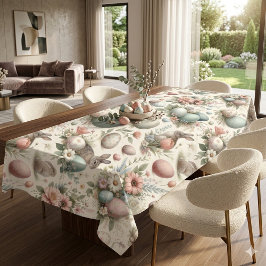 Landelijke Pastel Lente Pasen Konijn Sier Eieren Tafelkleed