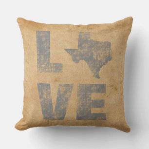 Landelijke Patriotische Liefde Texas Kussen