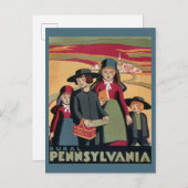 landelijke Pennsylvania Nederlandse Amish Travel Briefkaart (Voorkant / Achterkant)