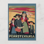 landelijke Pennsylvania Nederlandse Amish Travel Briefkaart (Voorkant)