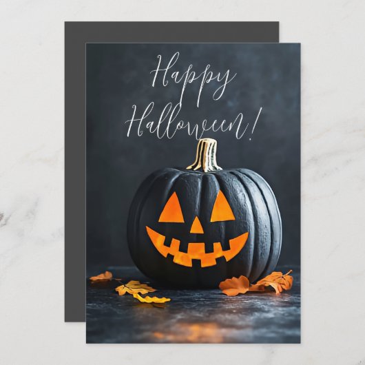 Landelijke Pompoenen Halloween Wenskaart Kaart (Voorkant / Achterkant)