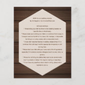 Landelijke POTLUCK Huwelijksuitnodiging Sjabloon G Flyer (Achterkant)