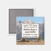 Landelijke Ranch Bruiloft Save the Date Magnet Magneet (Voorkant / Achterkant)