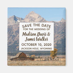 Landelijke Ranch Bruiloft Save the Date Magnet Magneet