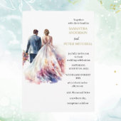 Landelijke Roos Boho Bloemige trouwthema uitnodigi Kaart