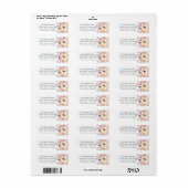 Landelijke Roze Bloemige Salie Bruiloft Etiket (Full Sheet)