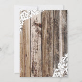 Landelijke Rozen en Rustic Wood Baby shower Kaart (Achterkant)
