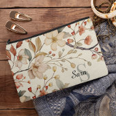 Landelijke Rustieke Bloemen Monogram Canvas Etui