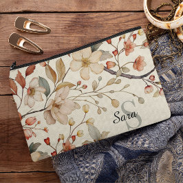 Landelijke Rustieke Bloemen Monogram Canvas Etui