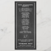 Landelijke Rustieke Chalkboard Schuur Trouwprogram Programma (Achterkant)