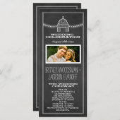 Landelijke Rustieke Chalkboard Schuur Trouwprogram Programma (Voorkant / Achterkant)