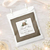 Landelijke Rustieke Monogram Boom & Jute Trouw Bedankzakje (Geknipt)