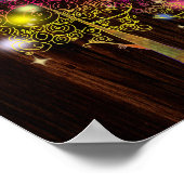 Landelijke spiraal bomen trouwlocatie poster (Hoek)