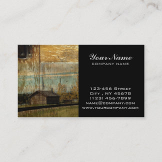 Landelijke spoorweg Primitieve westerne landlogboe Visitekaartje