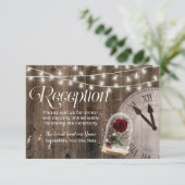 Landelijke Sprookjeshuwelijk Rozen Koepel Ontvangs Kaart (Staand voorkant)