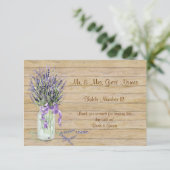 Landelijke stenen pot Franse lavendelboeket in wec Kaart (Staand voorkant)