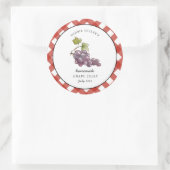 Landelijke stijl Druivenjam Potlabel Ronde Sticker (Tas)