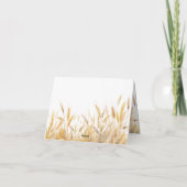 Landelijke tarwebruiloft in de stijl van het platt bedankkaart (Achterkant)