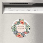 Landelijke Terracotta en Zilver Salie Kransmagneet Magneet (Insitu (Vaatwasser))