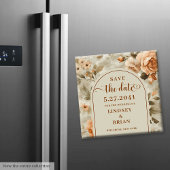 Landelijke Terracotta Ivoren Olijf Bloem Save the Magneet