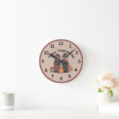 Landelijke Thanksgiving wandklok Ronde Klok (Huis)