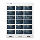 Landelijke trouwgast adres envelop etiket (Full Sheet)