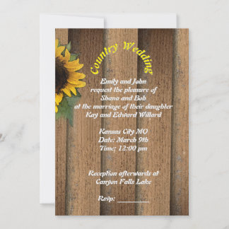 Landelijke trouwuitnodiging met bruidskunst  kaart