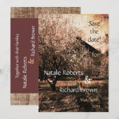 Landelijke trouwuitnodiging template kaart (Voorkant / Achterkant)