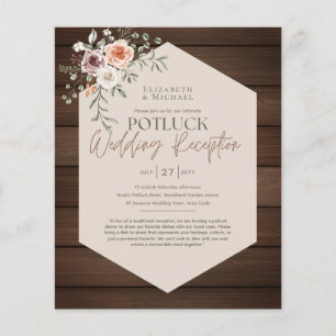 Landelijke UITNODIGINGSTEMPLATE MET POTLUCK Voor H Flyer