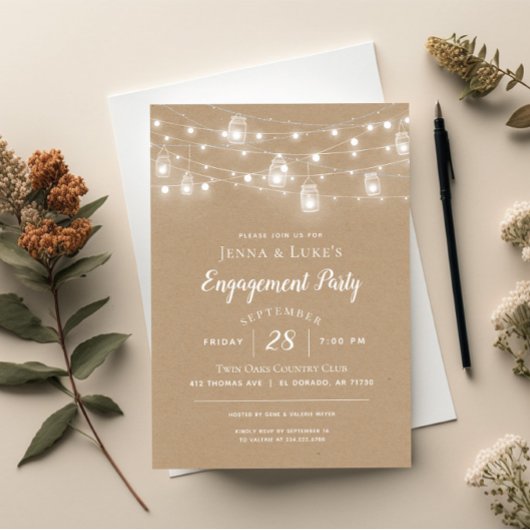 Landelijke verlichtingsfeestelijke uitnodiging voo