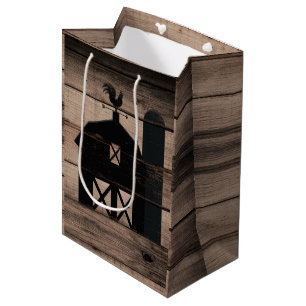 Landelijke verweerde houten zwarte schuur plattela medium cadeauzakje