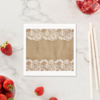 Landelijke vintage beige jute en witte kant