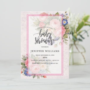 Landelijke Vintage Gepersonaliseerde Bloem Roos On Kaart