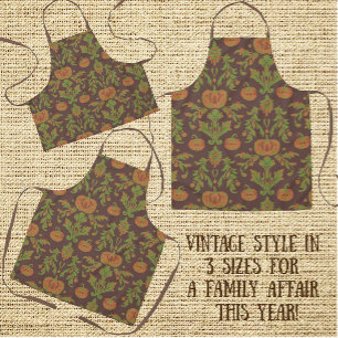 Landelijke vintage herfstpompoenen schort