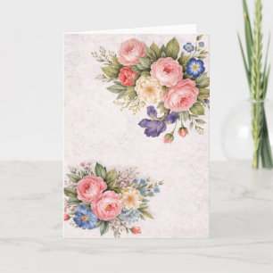Landelijke Vintage Persoonlijke Bloem Ro Kaart