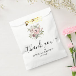 landelijke waterverf bloemboeket bedankzakje